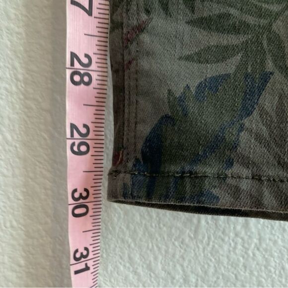 Hudson Jeans Krista Printed Super Skinny Bramble Green Jeans Pants Size 29 - Picture 12 of 14